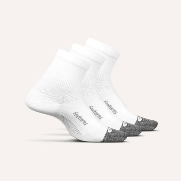 Elite Ultra Light Quarter 3 Pack - White