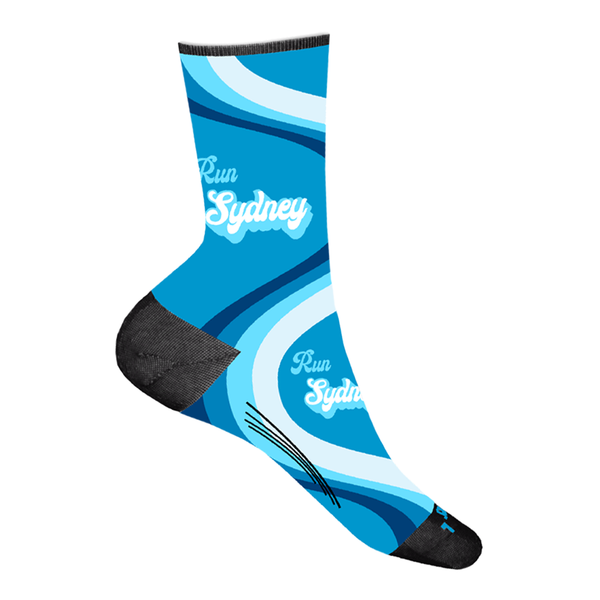 The Official Gold Coast Marathon 2025 Sock - Light Cushion Mini Crew - Light Cushion Mini Crew