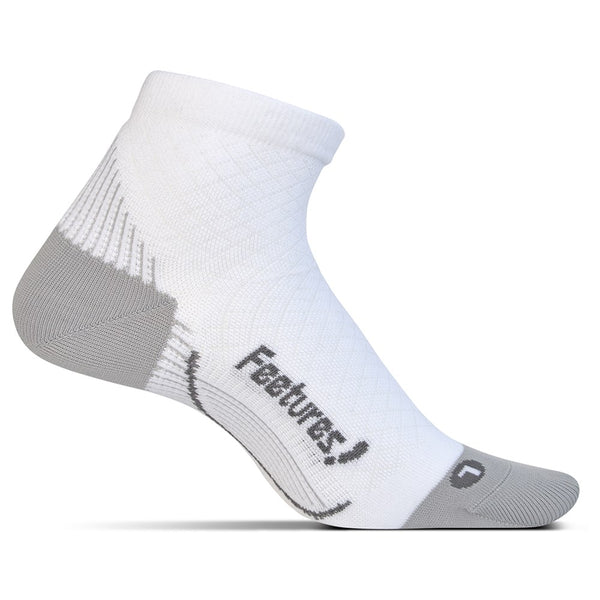 Plantar Fasciitis Compression Sock Ultra Light Quarter - White Grey